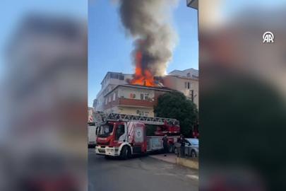 Apartman dairesinde çıkan yangın hasara neden oldu