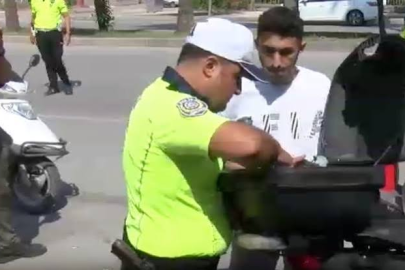 Adana'da motosiklet denetimi: 43 sürücüye 730 bin lira ceza
