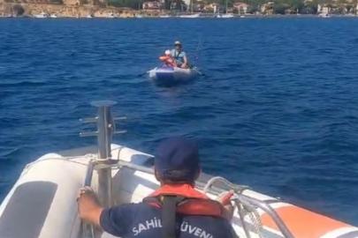 Şişme bot keyfi kabusla bitti. Yüzlerce metre sürüklendiler